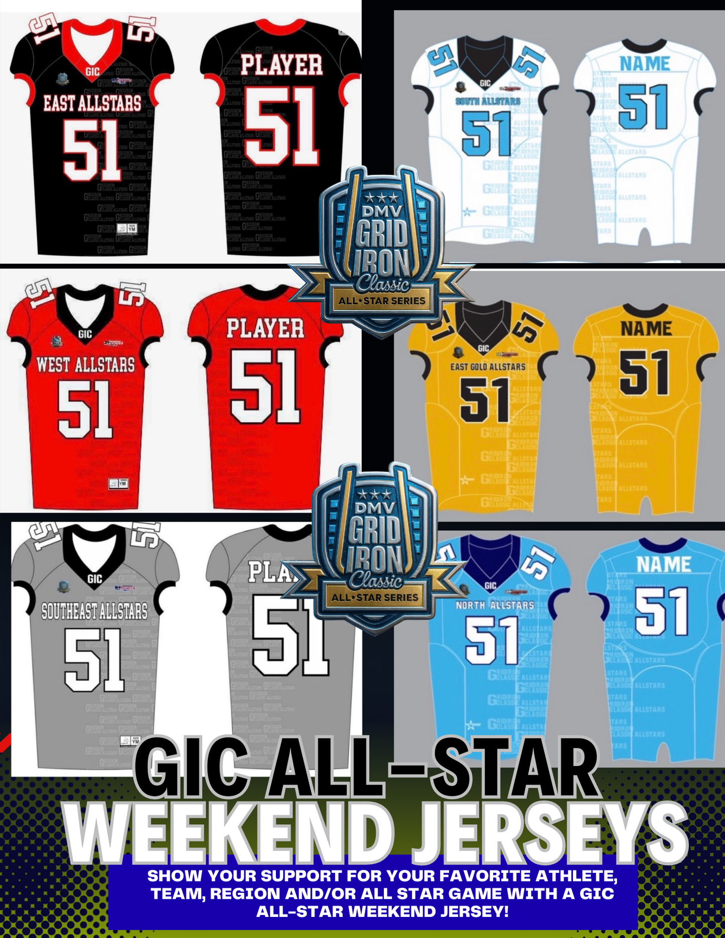 GIC All-Star Weekend CUSTOM Parent Jerseys