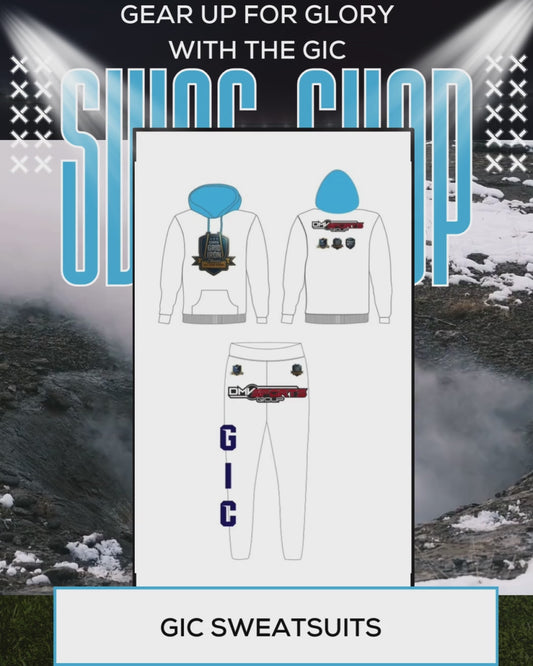 GIC Branded Sweatsuit - WHITE (Youth Size)